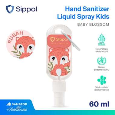Sippol Hand Sanitizer Kids 60 ml [Baby Blossom] [Rubah] / Antiseptik Pembersih Tangan Anti Bakteri B
