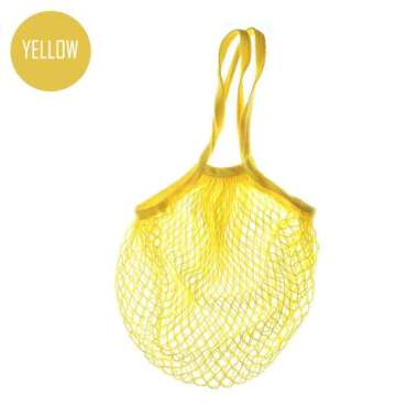 Tote Bag Jala Tas Belanja Pasar Sayur Buah Jaring Reusable Yellow