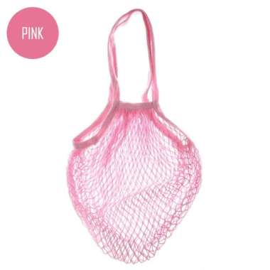Tote Bag Jala Tas Belanja Pasar Sayur Buah Jaring Reusable Pink