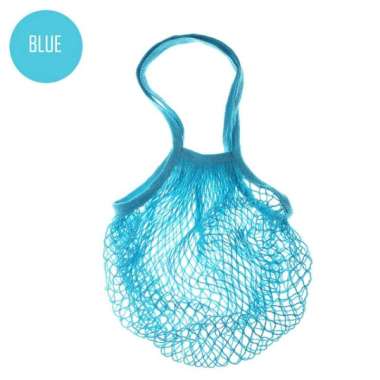 Tote Bag Jala Tas Belanja Pasar Sayur Buah Jaring Reusable Blue