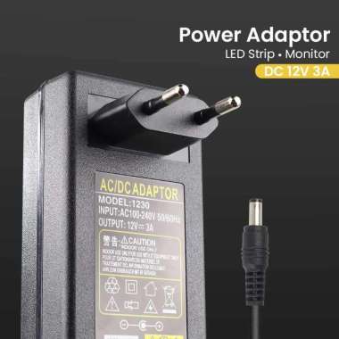 VBS Adaptor Power Supply LED Strip Monitor Converter 12V 3A 36W 1230 Laptop Portable Ac Aki Kering M