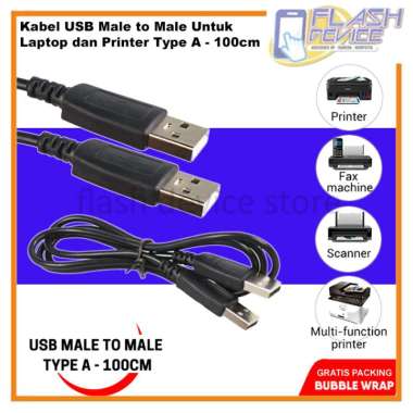Kabel USB Male to Male Untuk Laptop dan Printer Type A - 100cm