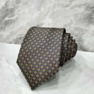 DASI COKLAT MOTIF BUNGA DASI PRIA DASI FORMAL DASI PESTA DASI WISUDA - C.02