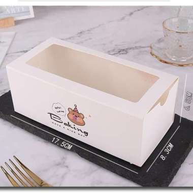 10pcs box donut kotak dus kue roll cake donut roti box bolu gulung polos