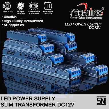 YOMIKO Power Supply Adaptor 12V / Trafo Slim 12V CCTV LED STRIP 3A