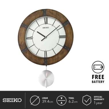 Jam Dinding Seiko Clock QXC241 B & A 39.4cm Analog Mason Pendulum Ori DB
