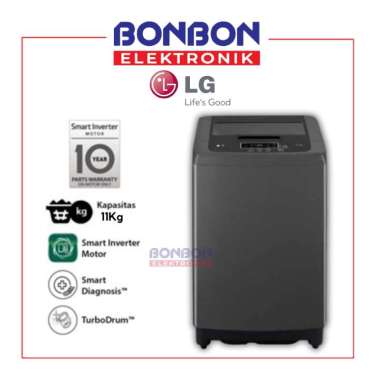 LG Mesin Cuci 1 Tabung 11Kg T2311VSPB / Top Load T23-11VSPB 11 Kg