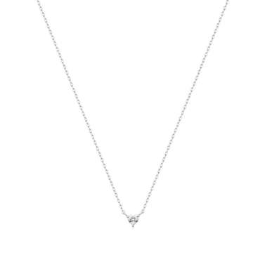 Isago Petite Heart Diamond Necklace White Gold