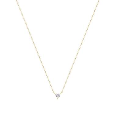 Isago Petite Heart Diamond Necklace Yellow Gold