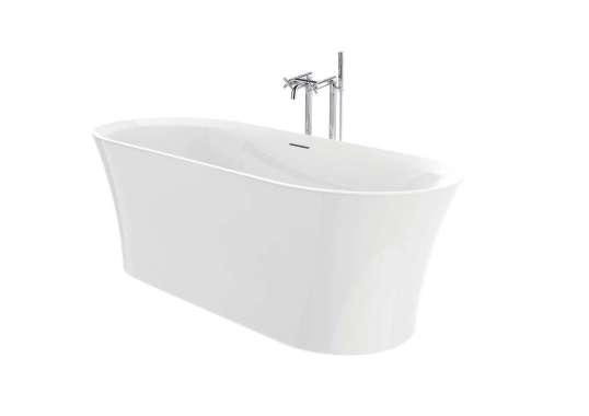 Jual Oval Freestanding Bath In Stone Waste Siphon Roca Ariane ...
