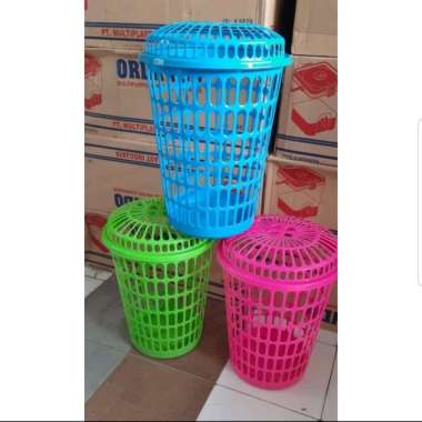 Keranjang baju/ keranjang laundry plastik/ laundry basket Trilby +Bubble