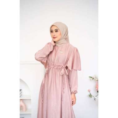 Nadin Dress - Dress Santorini Silk Gamis Flowly Dress Kekinian Gamis Korean Style Santorini Silk Dre