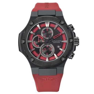 Jam Tangan Pria Balmer 8812 Saphire Glass-Rubber Merah