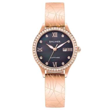 Jam Tangan Wanita Balmer 8175 Saphire Glass rosegold black