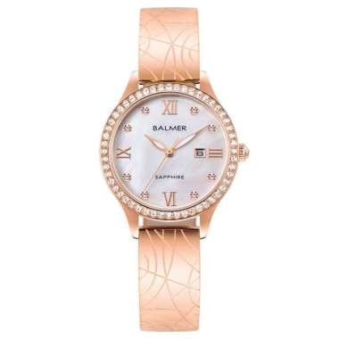 Jam Tangan Wanita Balmer 8175 Saphire Glass rosegold white