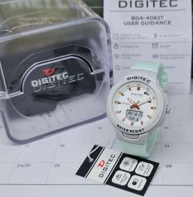 Jam Tangan Wanita Digitec 4082 Dual Time DG4082 Abu-abu