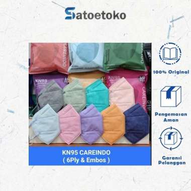 MASKER KN95 CAREINDO - 6 PLY 10 PCS / KN 95 Biru
