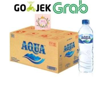 Aqua 600ml / Aqua Botol 600ml / Aqua Air Mineral 600ml 1 Dus 24 Pcs