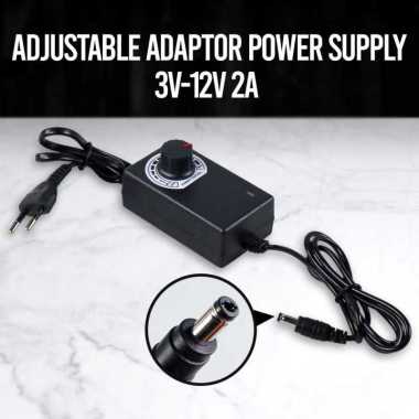 Lincoiah Adaptor Power Supply Converter AC to DC 3V-12V 2A Adjustable