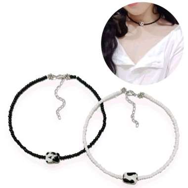 Gege Ethnic Beads Necklace Kalung Manik Etnik Boho Style Handmade Fashion NL Gege White