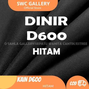 Bahan Dinir D600 Tahan Air Tas Tenda Kanopi Permeter hitam