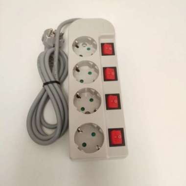 Colokan Stop Kontak Uticon dengan Individual Switch Saklar On Off - 5 Lubang 4 Lubang