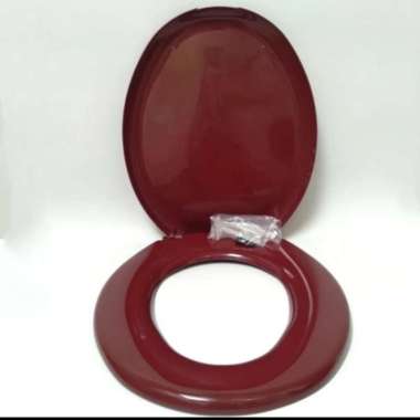 Tutup Toilet Cover Closet Kloset WC Duduk Model Toto Tebal Techplas - Merah Merah