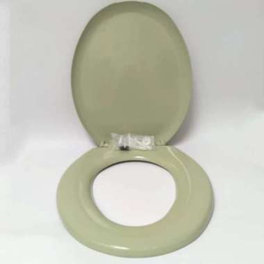 Tutup Toilet Cover Closet Kloset WC Duduk Model Toto Tebal Techplas - Merah Hijau