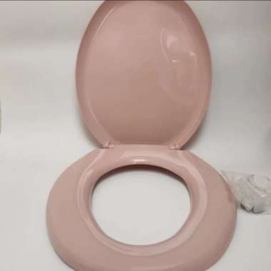 Tutup Toilet Cover Closet Kloset WC Duduk Model Toto Tebal Techplas - Merah Pink