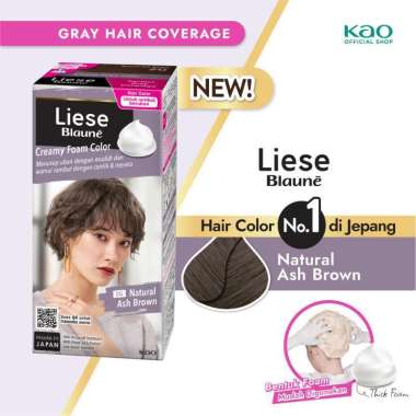 Surabaya - Liese Blaune Bubble Hair Color Cat Pewarna Rambut Natural Ash Brown Untuk Menutup Uban