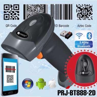 2D PRJ-BT888 Wireless Barcode Scanner QR Code-E-Faktur(Bluetooth+2.4G)
