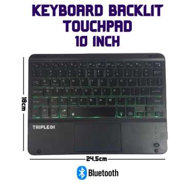 Wireless Keyboard Bluetooth Touchpad LED Backlit 10 12 Inch Rechargerable ABS For iPad Samsung Table