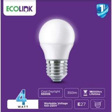 Ecolink Lampu Bohlam LED Mini Bulb 4W Cool Day Light