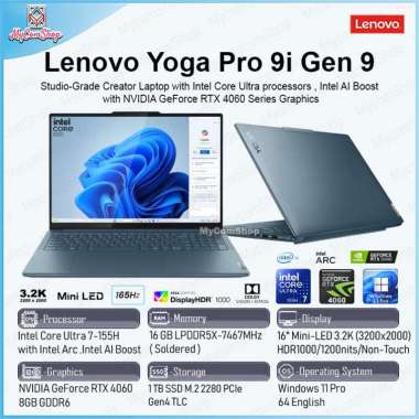 LENOVO YOGA PRO 9I G9 ULTRA 7 155H 16GB 1TB RTX 4060 8GB 16" MINI-LED