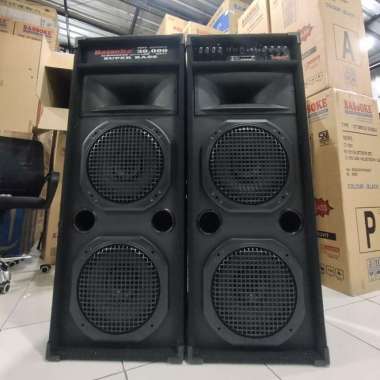 speaker bassoke turbo bass 12 inchi double speaker bluetooth