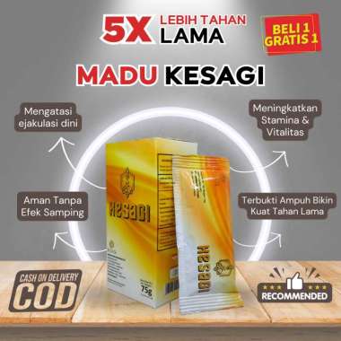 Kesagi Asli Original 1 Box 5 Sachet Suplemen Kesehatan Pria Madu Laki BPOM