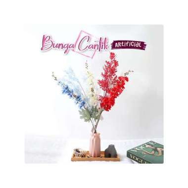 Goto Crimson Bunga Hias Artificial Flower Buket Plastik Mawar Teratai HYACHINT B