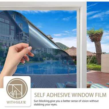 AFDB Stiker Kaca One Way Window Film Anti UV Self Adhesive Silver 60 x 300cm
