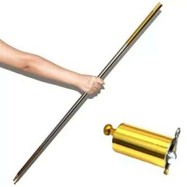 Crazy Cane Metal Magic Pocket Staff Tongkat Ajaib keren bom tongkat silver