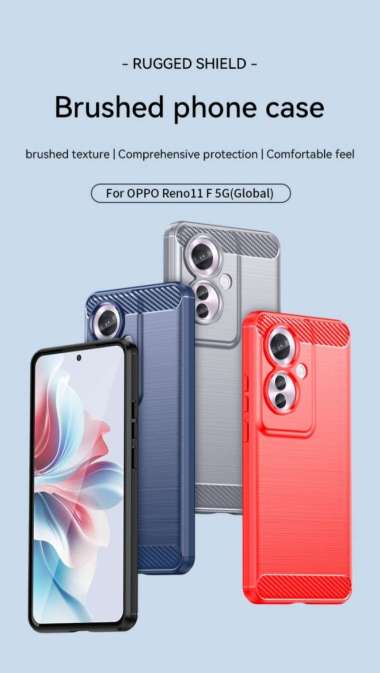 CASING OPPO RENO 11F 5G RENO 11 F 5G CASE BRUSHED CARBON BLACK