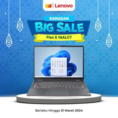 LENOVO Laptop Flex 5 14ALC7 AMD Ryzen 7 5700U 16GB 512GB [82R900AEID]