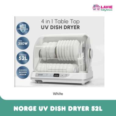 Norge 4 in 1 Table-top UV Dish Dryer 52L 350W WHITE