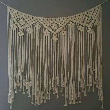 macrame window curtains |tirai jendela | macrame banner hiasan dinding