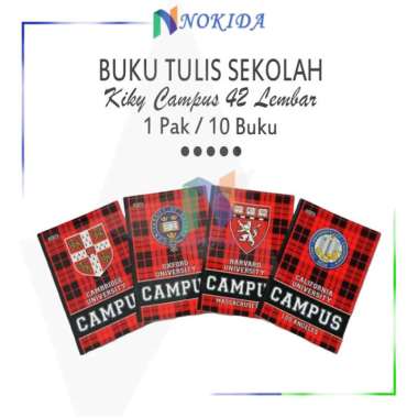 Nokida Buku Tulis Sekolah Campus Kiky 1 Pack [1 Pack/B5/42 Lembar] / Alat Tulis Perlengkapan Sekolah