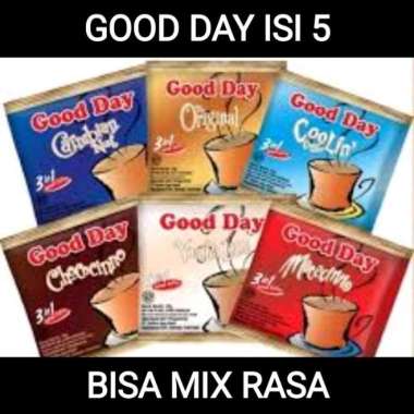 Promo Harga Good Day Instant Coffee 3 in 1 Carrebian Nut per 5 sachet 20 gr - Blibli