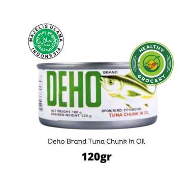 Deho Brand Tuna Chunk In Oil 120gr / Ikan Tuna Dalam Minyak