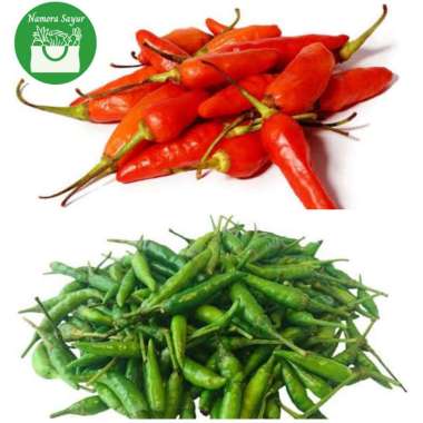 Paket Cabe Rawit Merah + Rawit Ijo 1 Pack