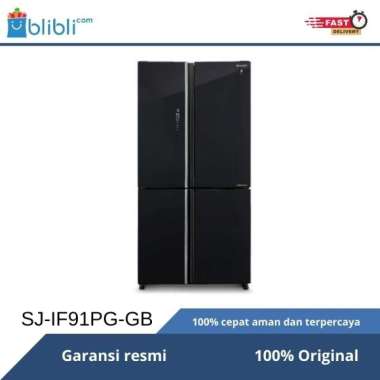 SHARP Kulkas Side By Side 4 Pintu SJ-IF91PG-GB