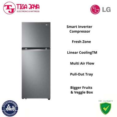 LG GNB392PQMB LG KULKAS 2 PINTU INVERTER 395 L GN-B392PQMB LG GN B392PQMB