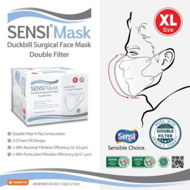 masker duckbill isi 50 xl sensi Hijab Hijau